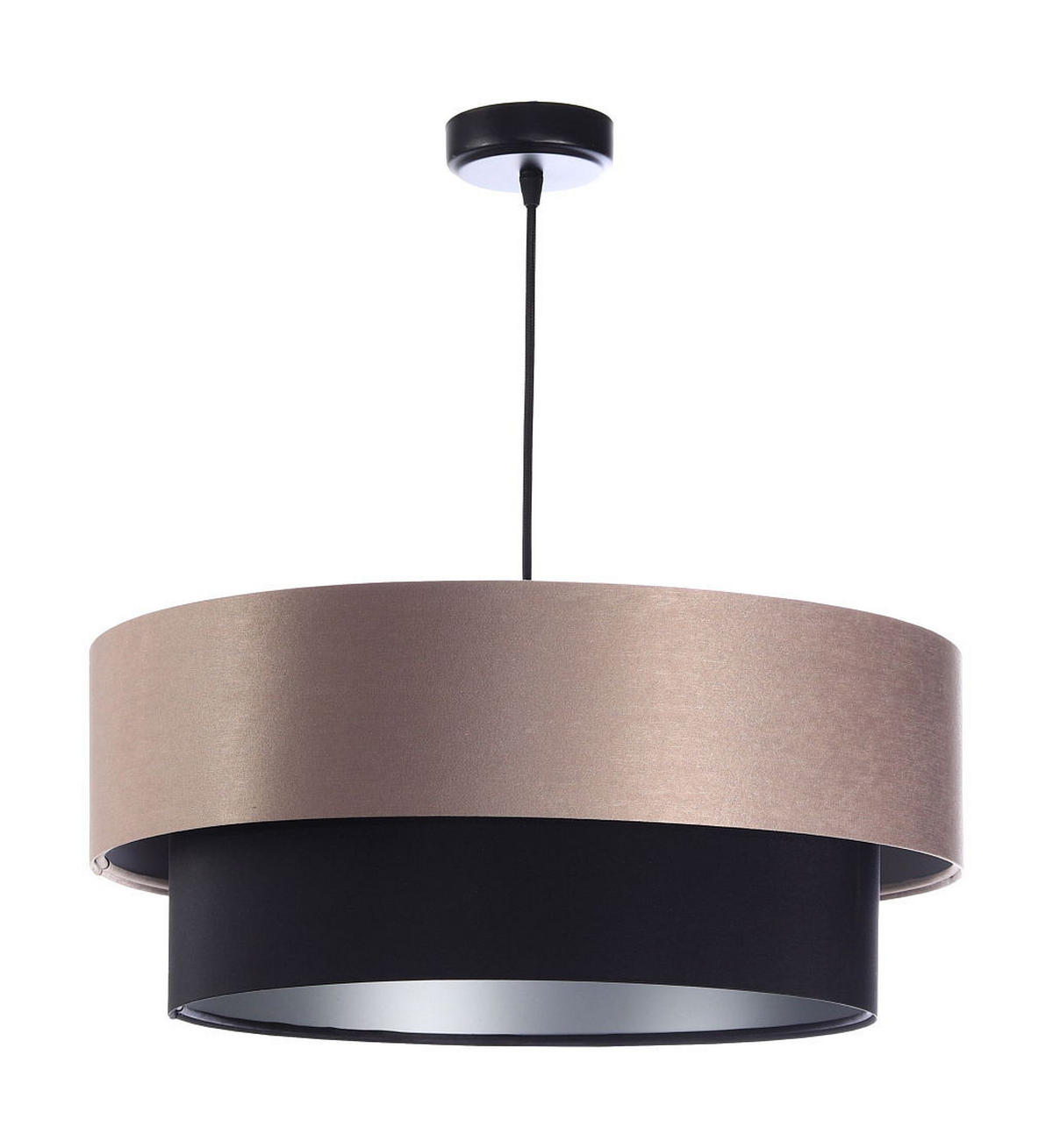 HÄNGELEUCHTE Schwarz 60/20 cm - Beige/Schwarz, Kunststoff (60/1/20cm) - ONZENO