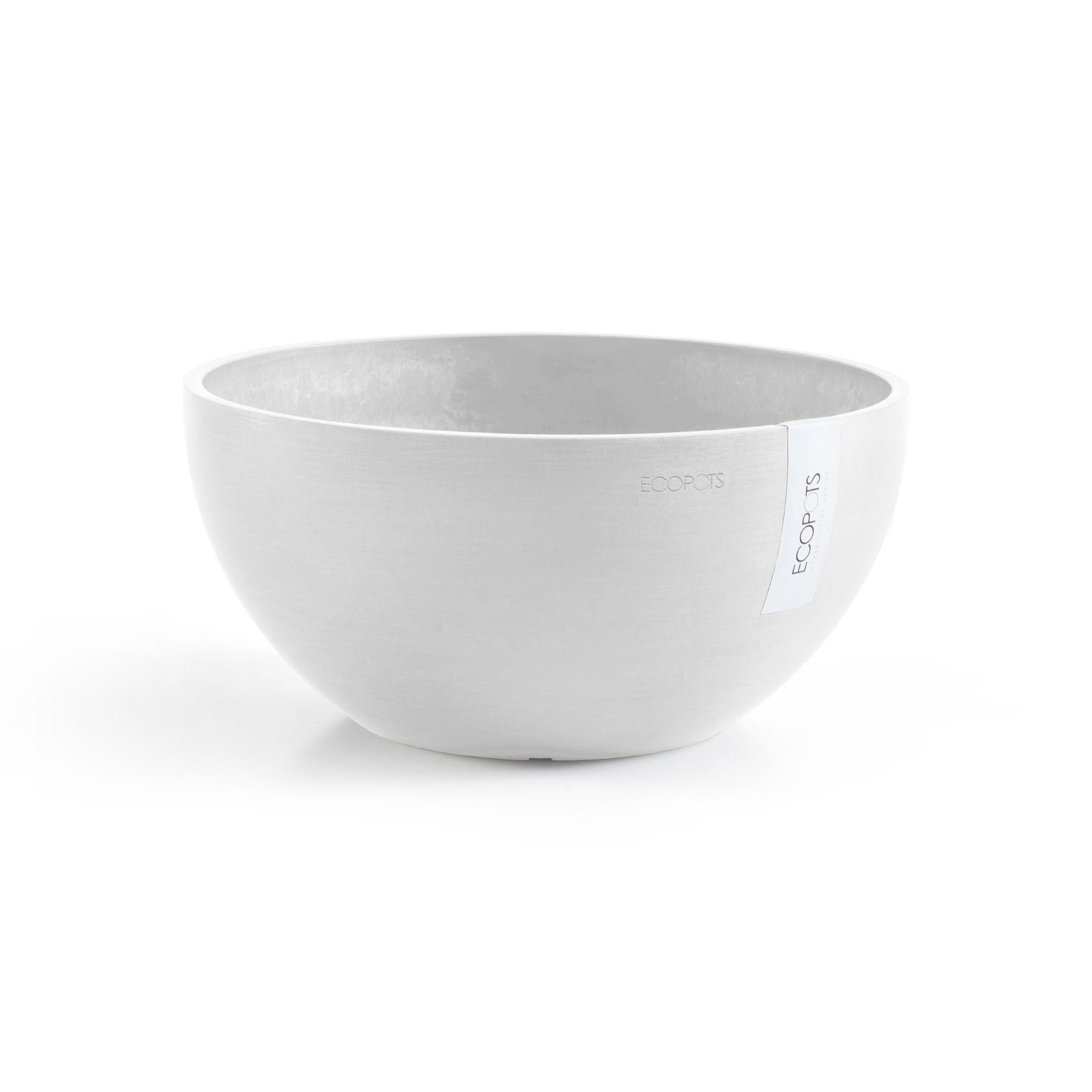Ecopots Blumentopf Weiß 12 cm