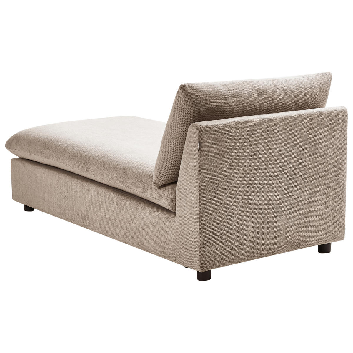 ČALOUNĚNÉ LEHÁTKO CHAISE LONGUE Látka Taupe Vizille - béžová/šedohnědá, textil (80/60/160cm) - Beliani