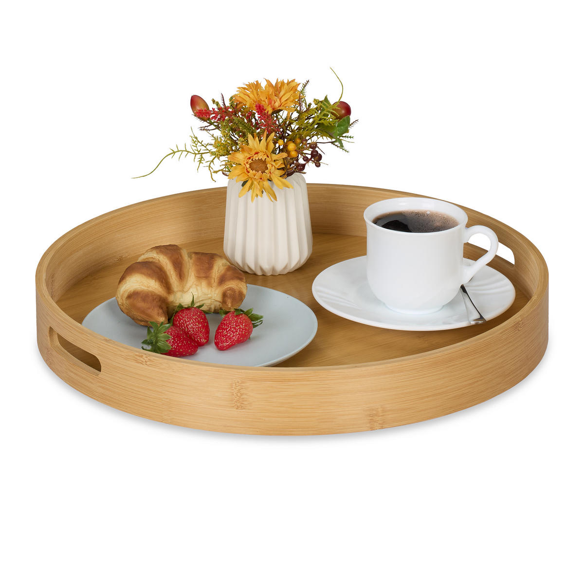 TABLETT - Hellbraun, Holz/Holzwerkstoff (40/5/40cm) - Relaxdays