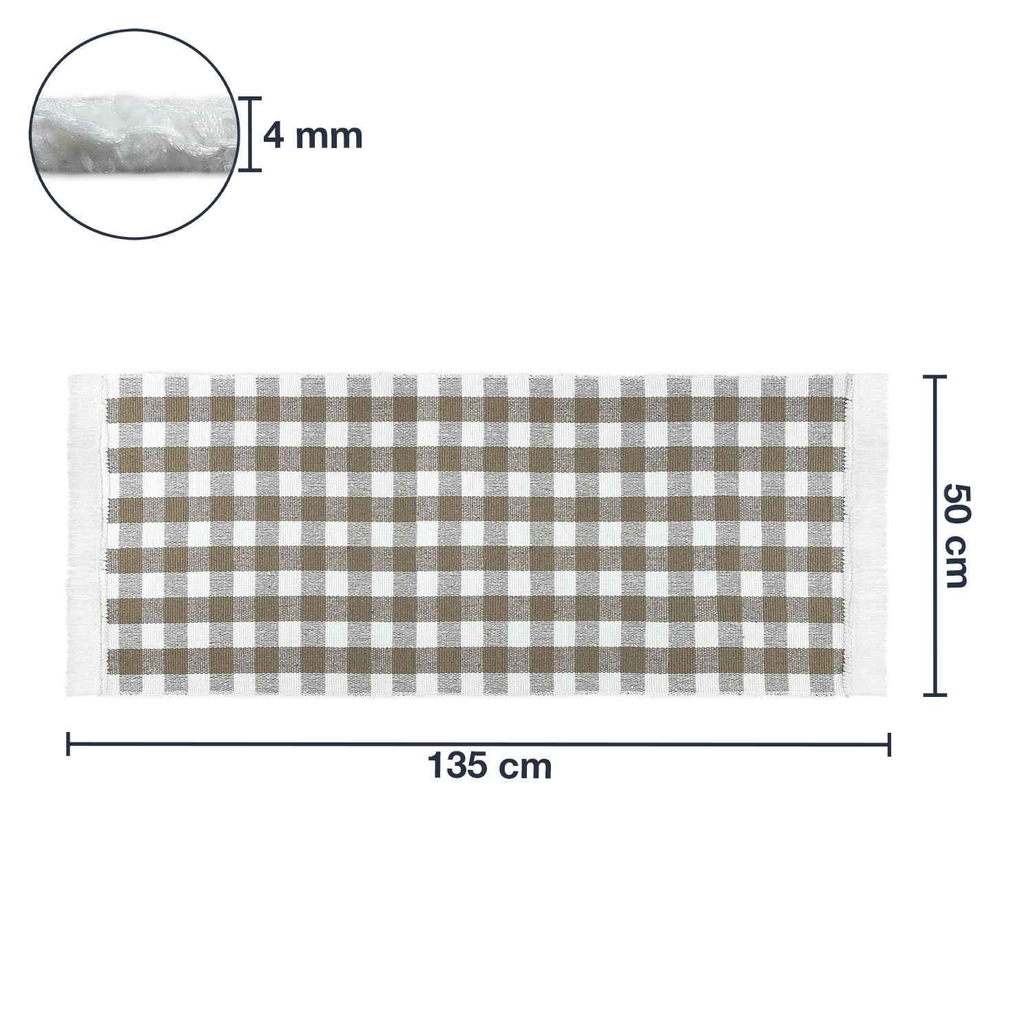 KÜCHENTEPPICH MATRIX - Beige, Textil (50/135cm) - WohnDirect