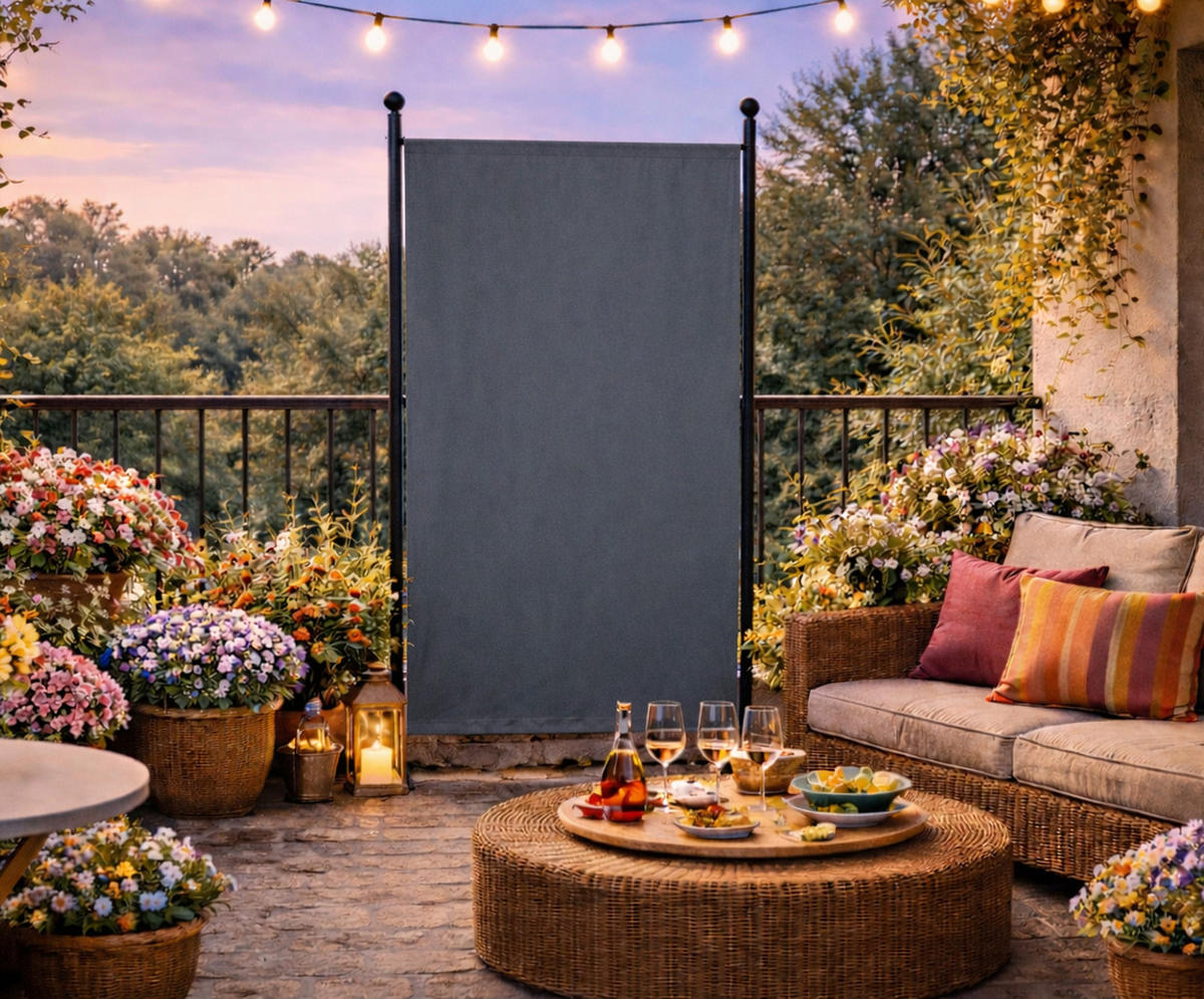 PARAVENT 1-tlg. 180x78 cm Grau - Grau, Metall (78/180cm) - QUICK STAR