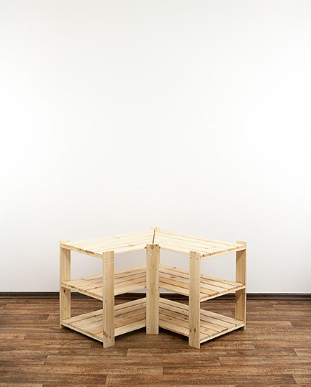 ECKREGAL WOODLAND 64x80x50cm Fachlast 120kg 3 Fachboden Kiefernholz Natur - Naturfarben, Holz (80/64/50cm) - PROREGAL