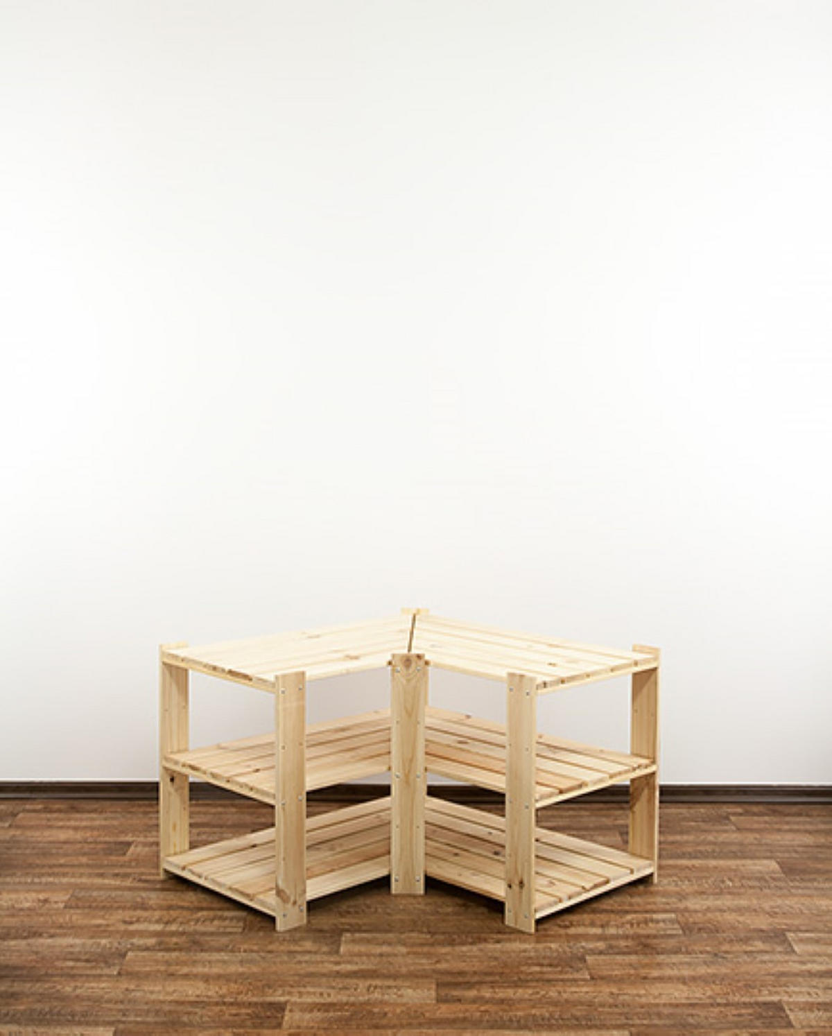 ECKREGAL WOODLAND 64x80x50cm Fachlast 120kg 3 Fachboden Kiefernholz Natur - Naturfarben, Holz (80/64/50cm) - PROREGAL