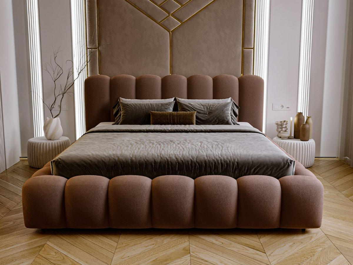 POLSTERBETT Averia 160x200 Braun - Braun, Textil (160/200cm) - Graingold