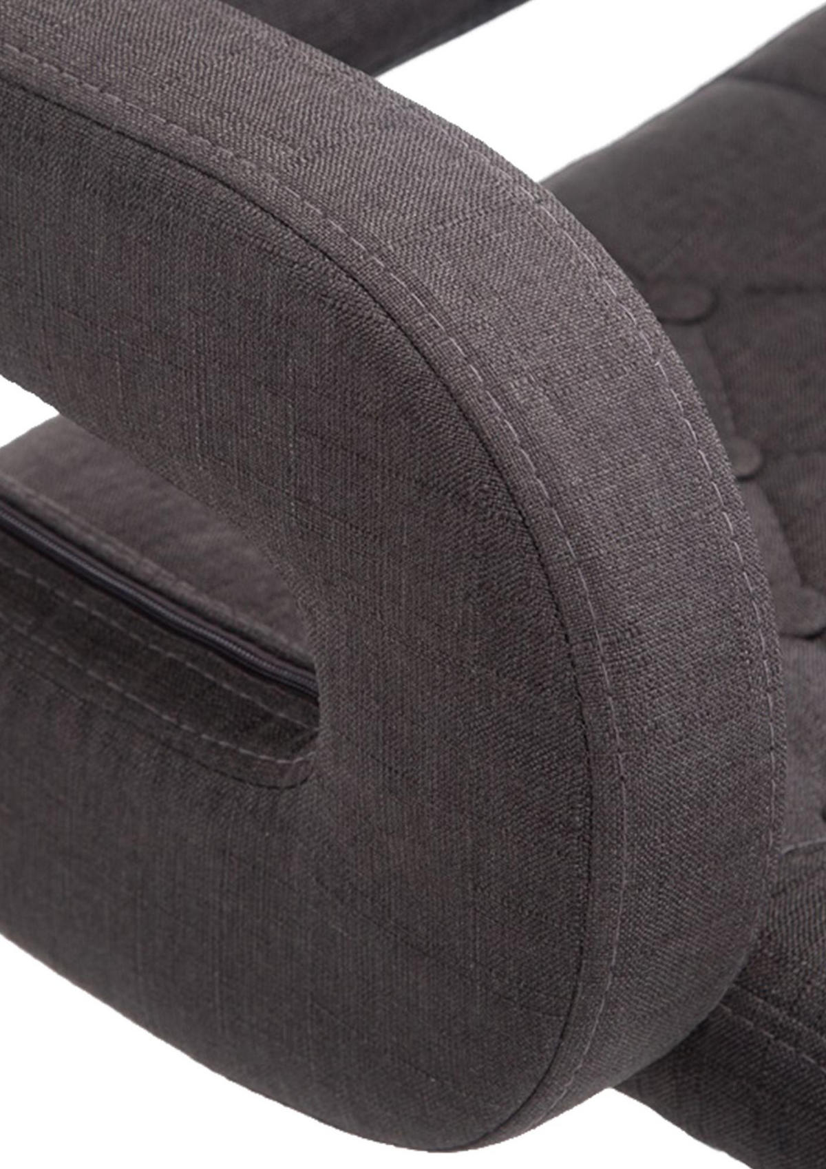 BARHOCKER Stoff dunkelgrau - Chromfarben/Dunkelgrau, Textil/Metall (62/103/55cm) - CLP