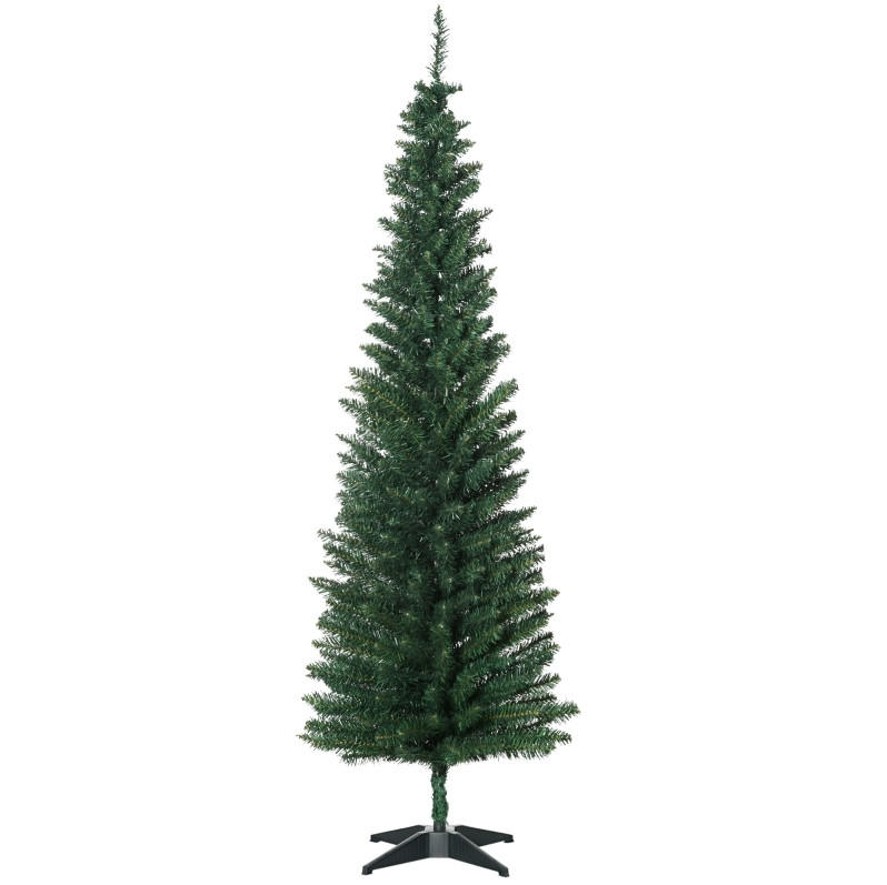 WEIHNACHTSBÄUME 55/55/180 cm grün aus Kunststoff mit 390 Spitzen und Ständer - Grün, Kunststoff (180cm) - OKWISH