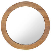 WANDSPIEGEL 60 cm Teak Rund - Naturfarben, Holz (60/60/3cm) - furnicato