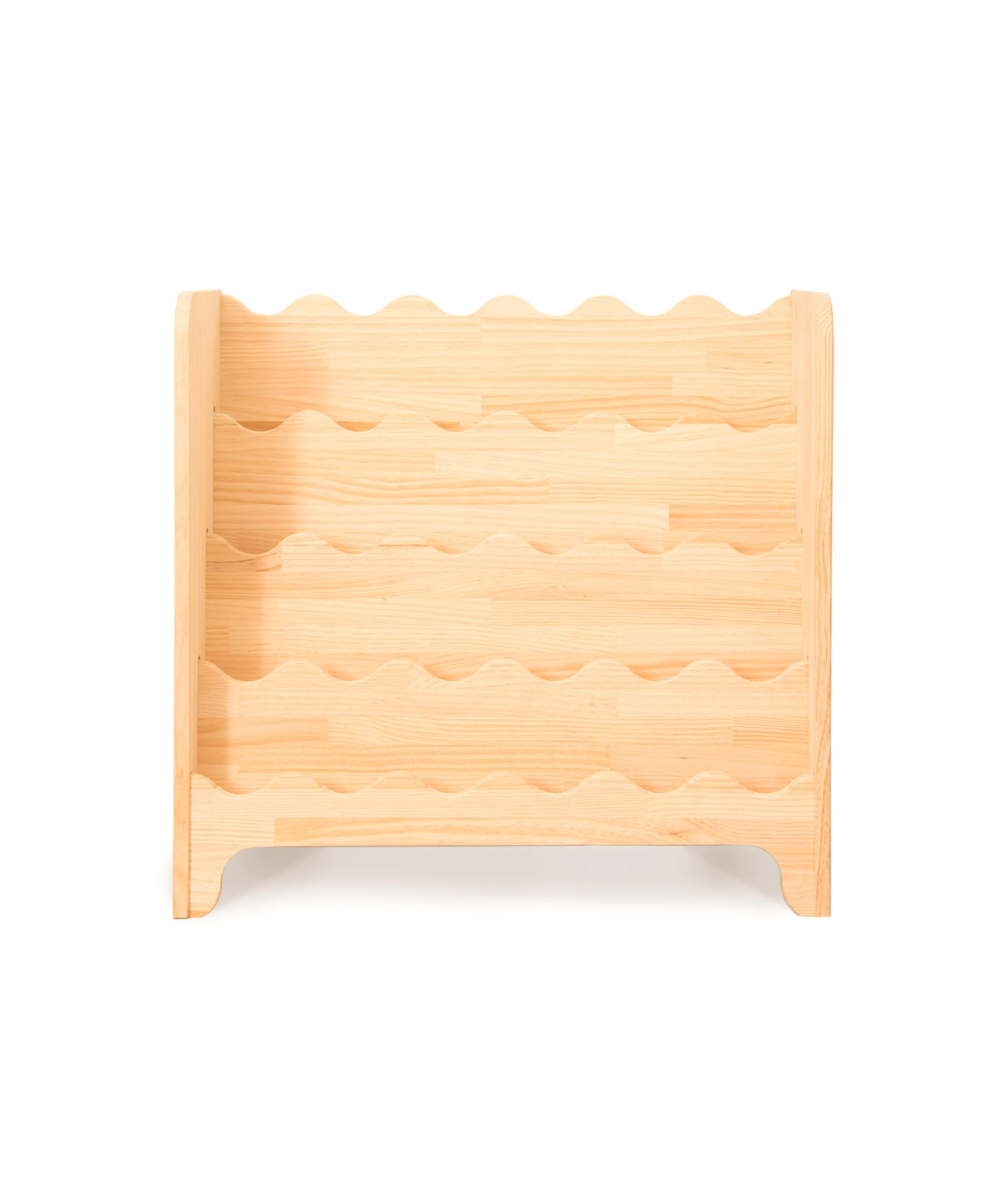 BÜCHERREGAL aus massivem Kiefernholz in Wellenform im Montessori-Stil WILMA - Beige, Holz (30/75/70cm) - RNT By Really Nice Things