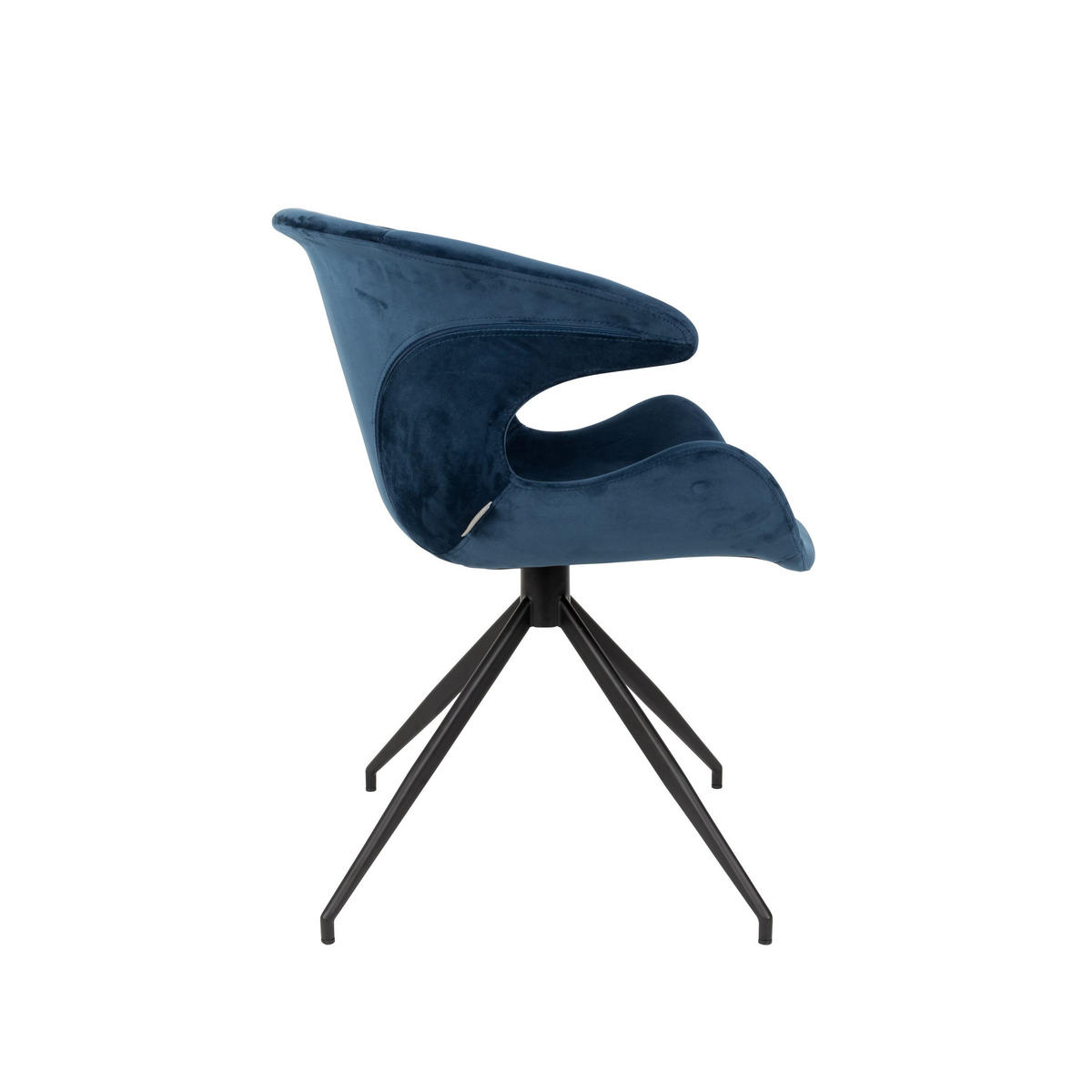 ESSZIMMERSTUHL Mia Blau - 2 er Set - Blau, Textil (63/78.5/62cm) - Zuiver