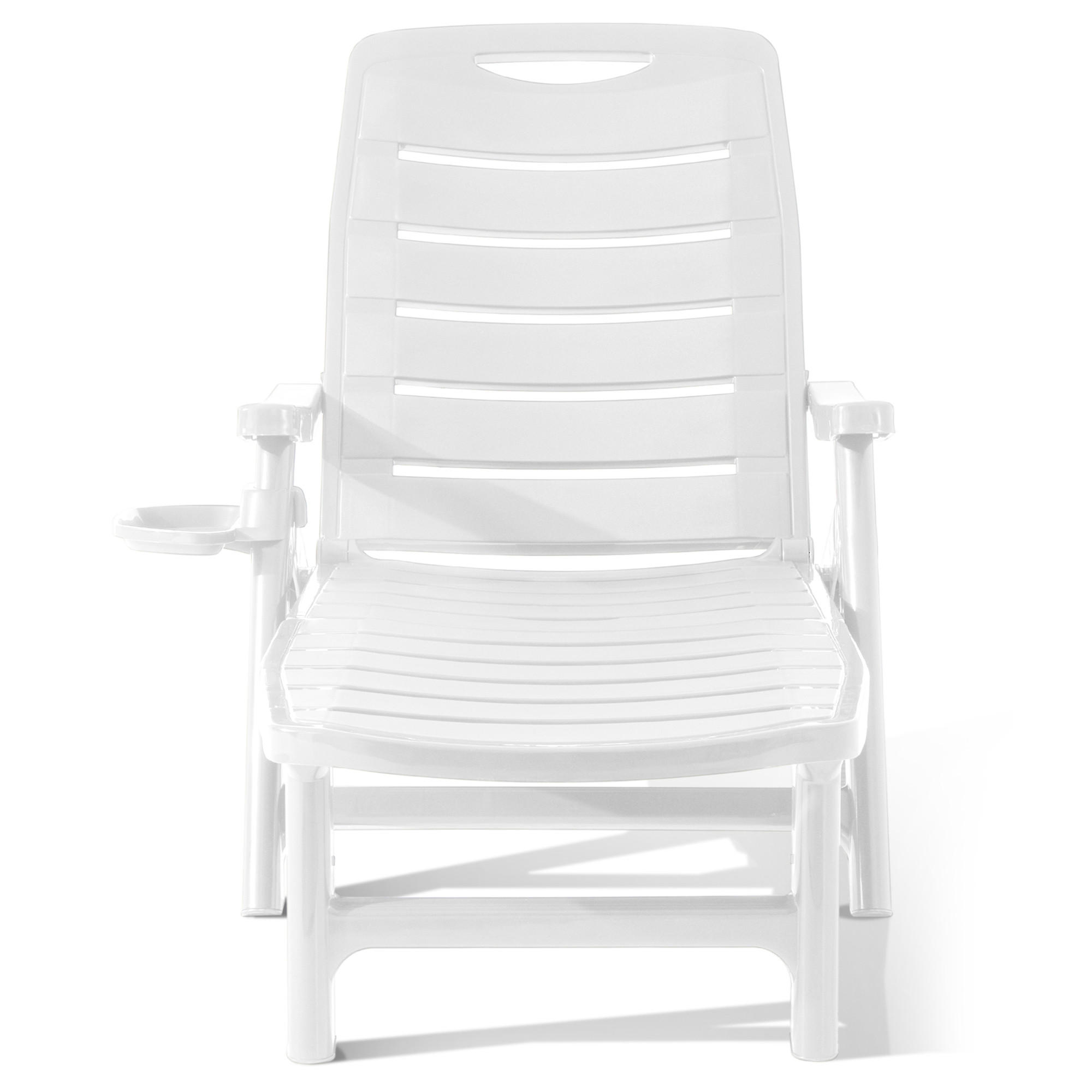 SONNENLIEGE TIDIA, Weiß - Weiß, Kunststoff (73/105/146cm) - KONSIMO®