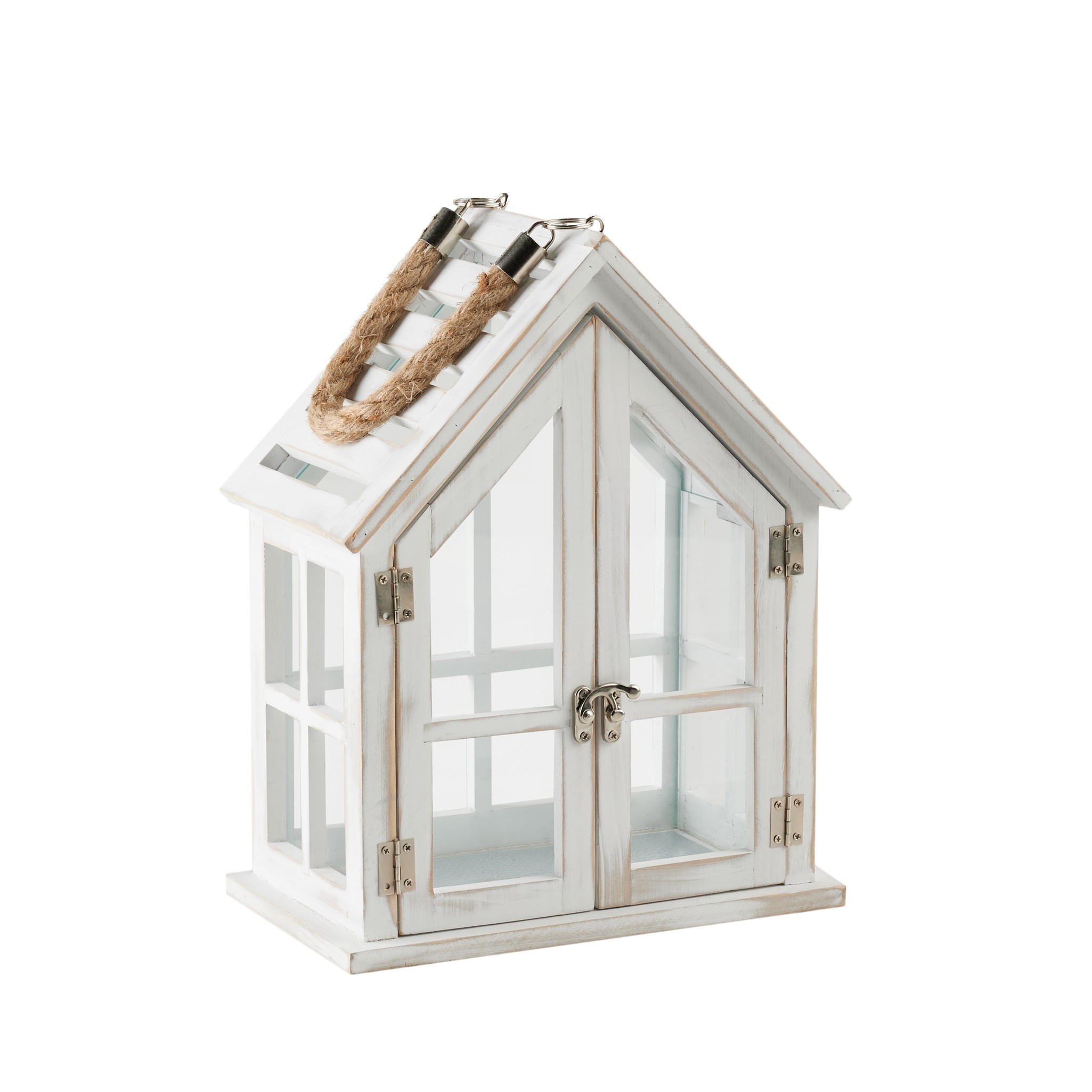 LATERNE Homesi - Weiß, Holz (25/33/15cm) - home&you