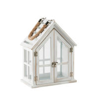 LATERNE Homesi - Weiß, Holz (25/33/15cm) - home&you