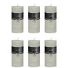 DUFTKERZE ZART - Pudergrün - L - 52 Std. - 6er set - Grün, Paraffin (7/15cm) - J-Line