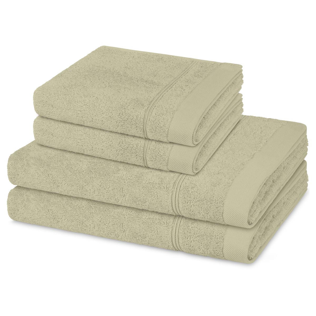 FROTTIERSET Rubin 4-teilig - Beige, Textil (50/100cm) - Ross