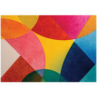 FOTOTAPETE Art Deco Geometrisch Bunt 200x140 cm - Multicolor, Papier (200/140cm) - Wallarena