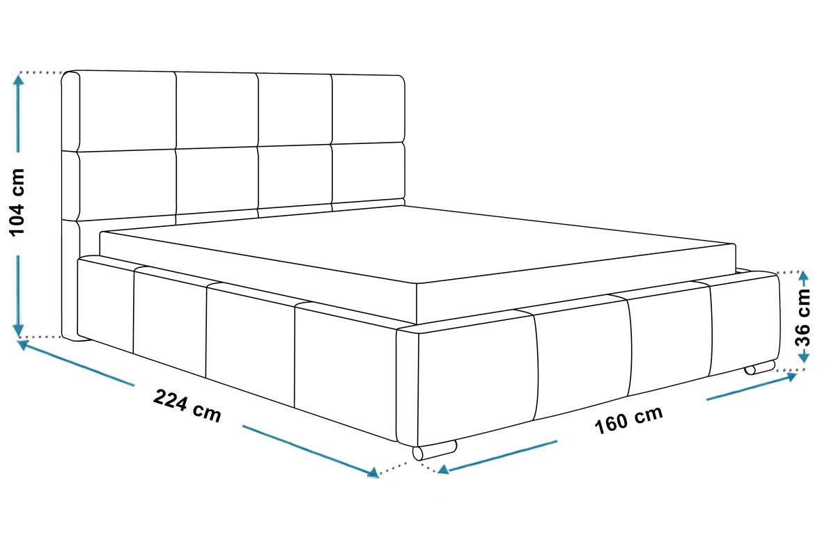 BETT Beeren Grün BEN 7 140x200 cm - Grün, Textil (140/200cm) - Sepro Meble