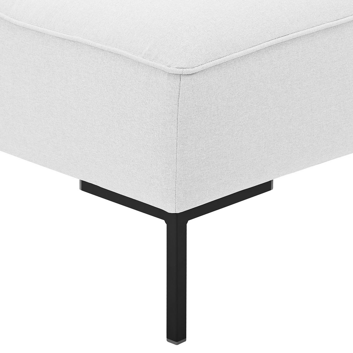 POLSTERHOCKER - Webstoff - Schwarz/Weiß, Textil (102/43/93cm) - home24