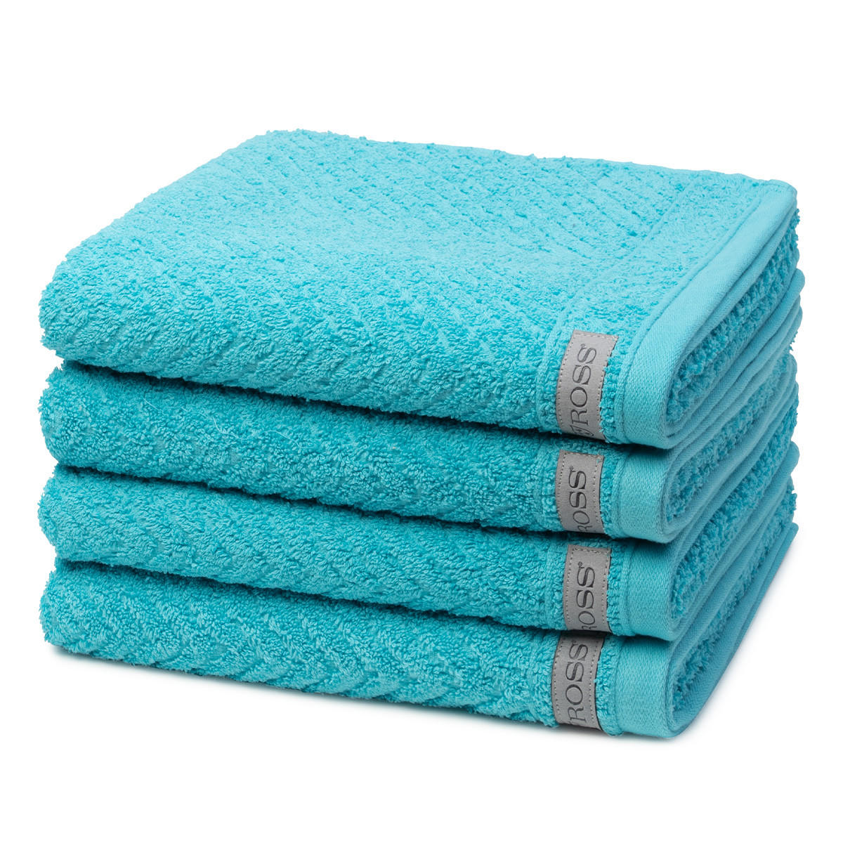 HANDTUCH Smart 4er-Set - Türkis, Textil (50/100cm) - Ross