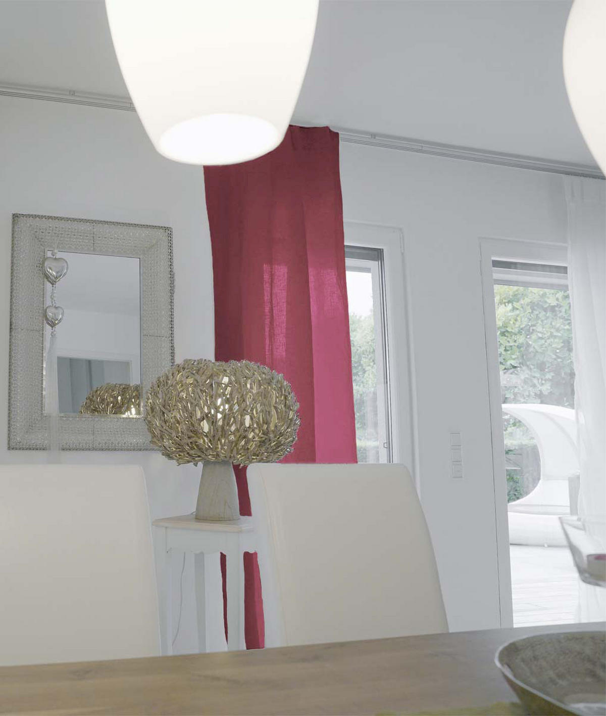 SCHLAUFENVORHANG reines Leinen mit verdeckten Schlaufen rose-de provence 135/245 cm - Altrosa, Naturmaterialien (135/255cm) - beties Heimtextil