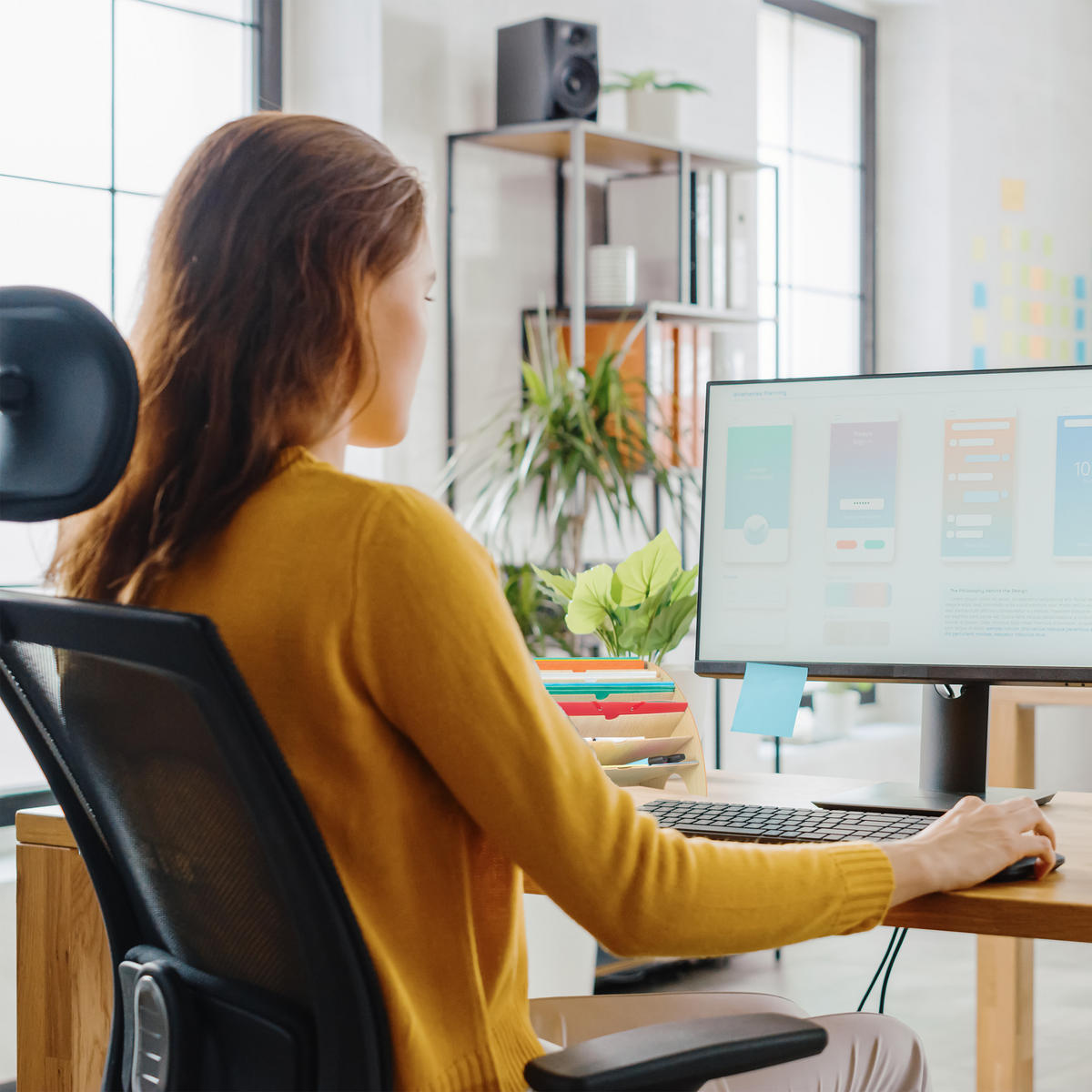 ULOŽENIE dokumentov - hnedá, kompozitné drevo (34/27/27cm) - Relaxdays