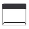 KONSOLENTISCH Veldio Schwarz mit schwarzen Beinen 90 cm - Schwarz, Holzwerkstoff/Metall (35.6/90/79cm) - Selsey