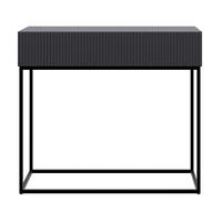 KONSOLENTISCH Veldio Schwarz mit schwarzen Beinen 90 cm - Schwarz, Holzwerkstoff/Metall (35.6/90/79cm) - Selsey