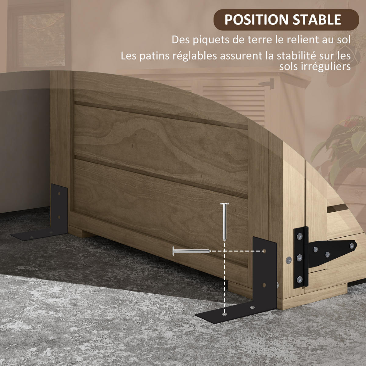 GERÄTESCHUPPEN DE-17582 2 Jalousietüren mit Bitumendach Naturholz - Naturfarben, Holz (75/118/50cm) - ComfortXL