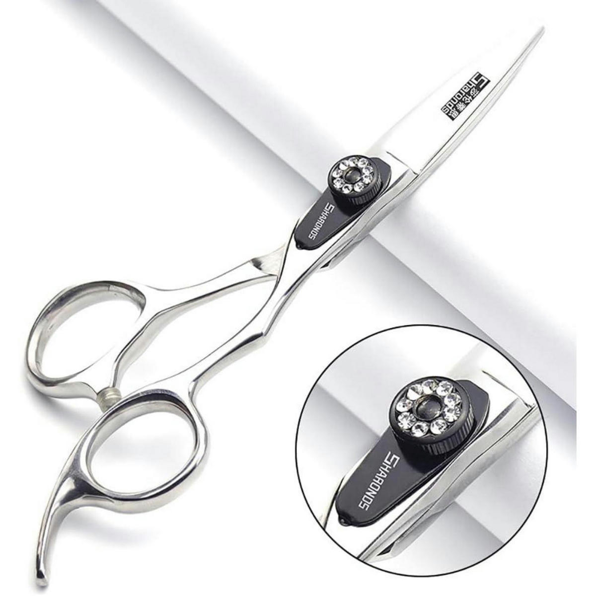 HAARSCHERE 5/5.5/6 Zoll Set Edelstahl ergonomisch - Silberfarben, Metall (12.7/1.5/12.7cm)
