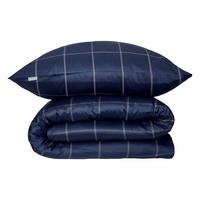 BETTWÄSCHESET Josh - Baumwollsatin - 2-teilig - 135 x 200 cm - Dunkelblau - Dunkelblau, Textil (135/200cm) - SCHIESSER