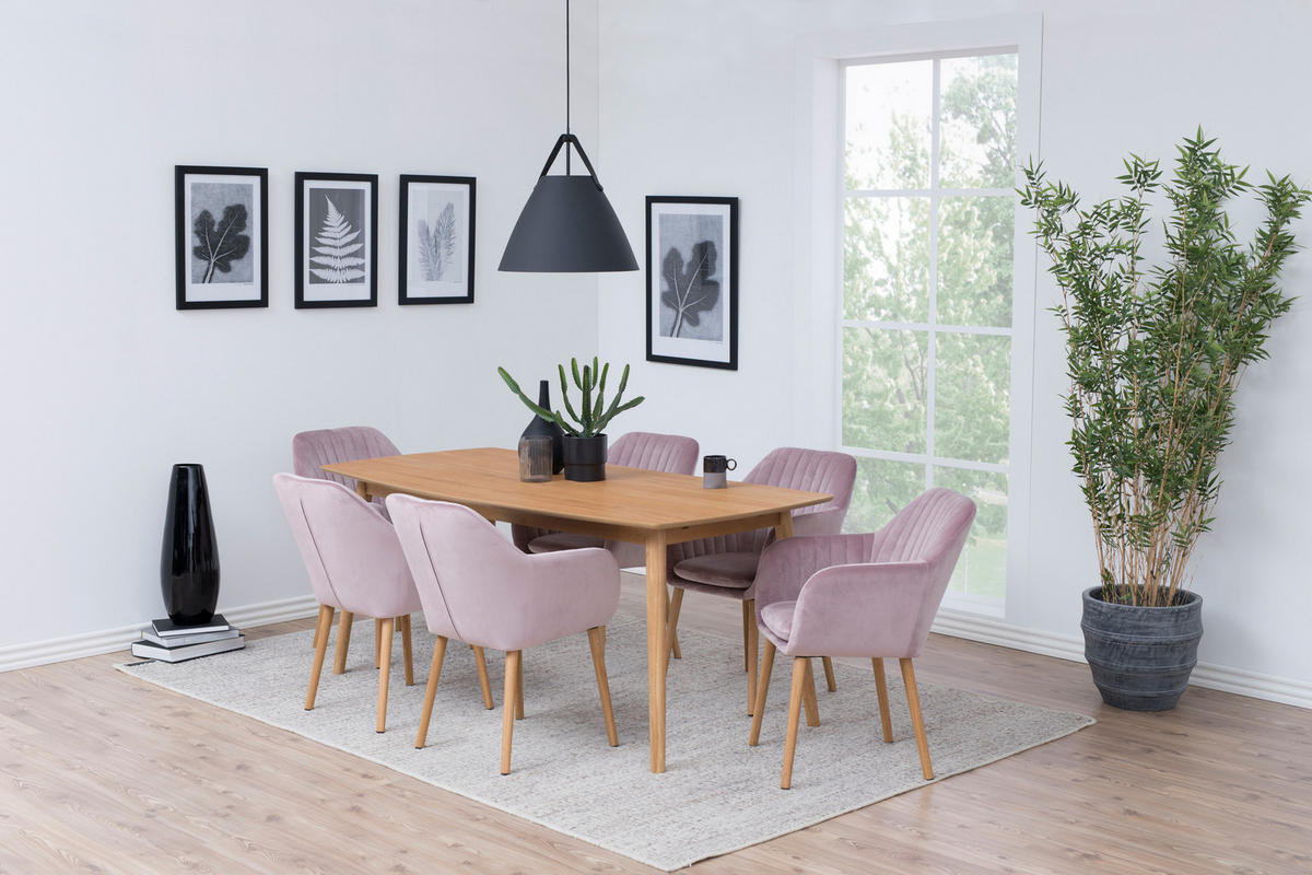 ARMLEHNSTUHL dusty rosa, Eiche - Rosa, Holzwerkstoff (57/83/61cm) - ebuy24