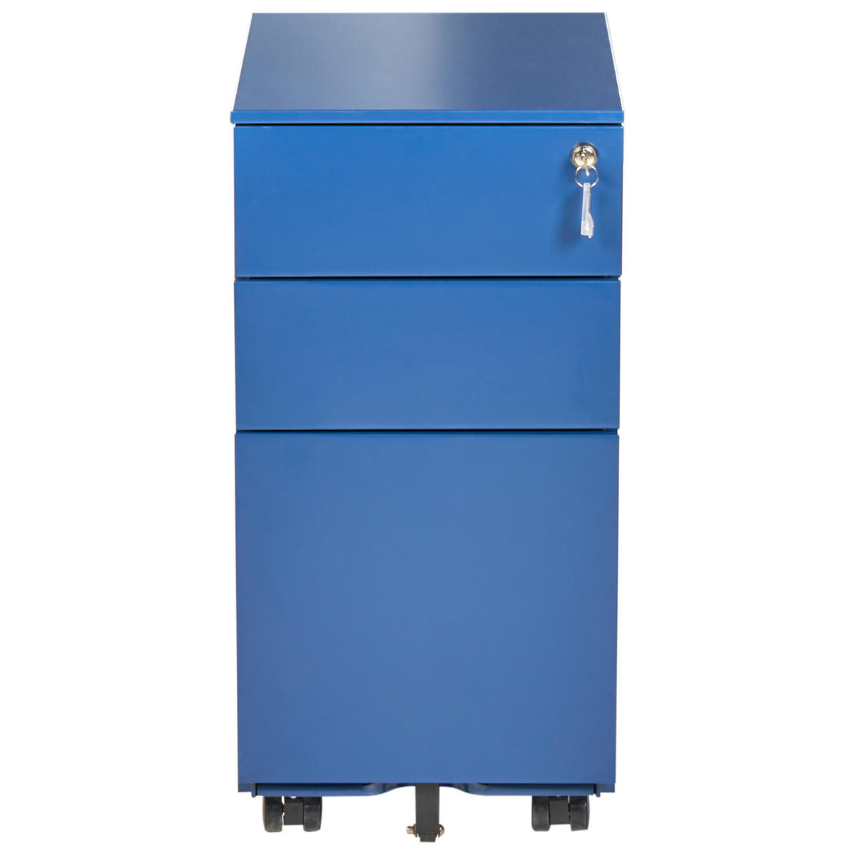 BÜROSCHRANK Metall Blau Bolsena - Blau, Metall (30/60/45cm) - Beliani