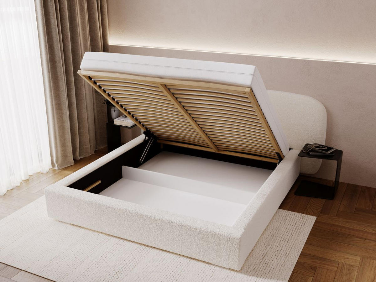 POLSTERBETT Palermo 140x200 Creme - Creme, Textil (140/200cm) - Graingold