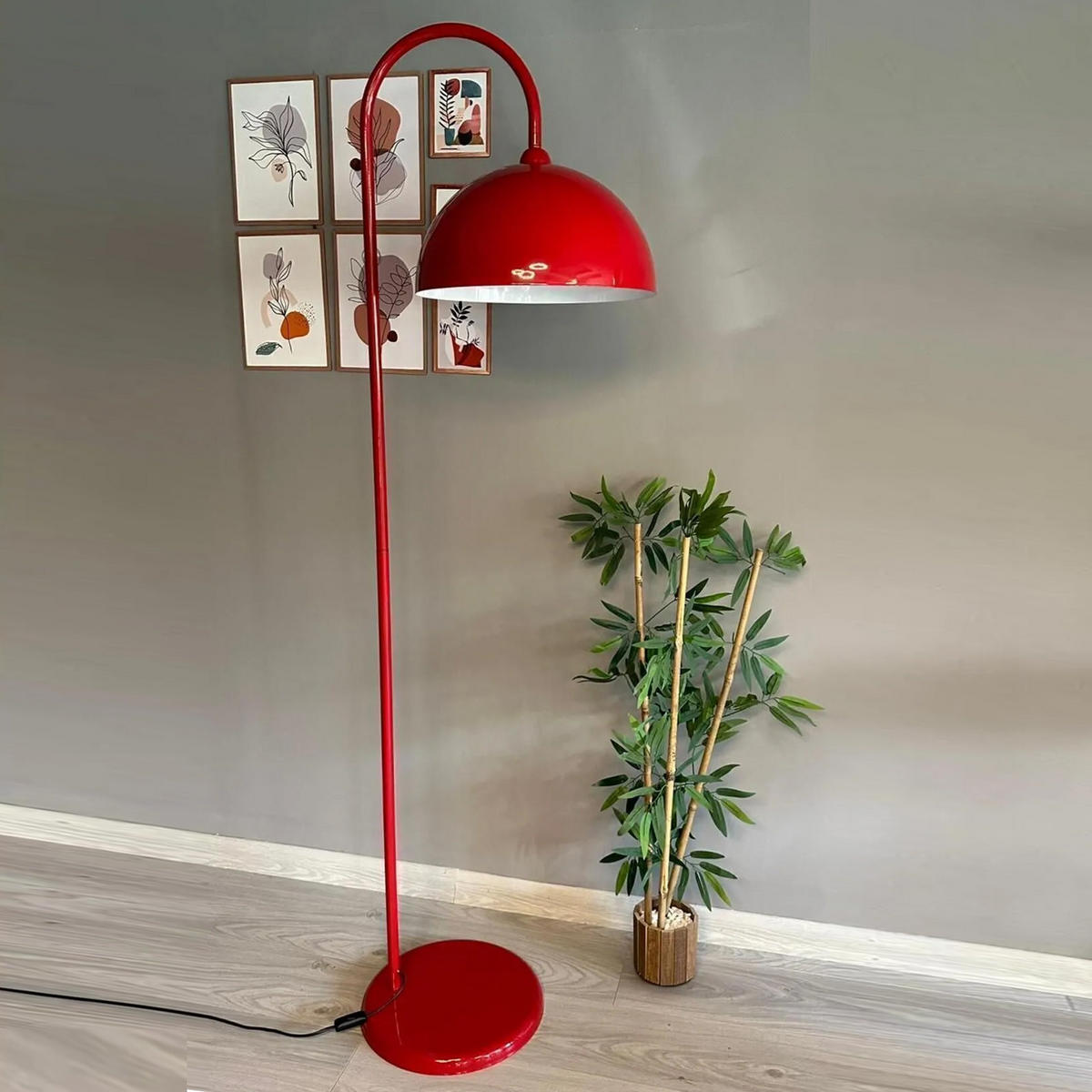 STEHLEUCHTE Lunor 170 Cm - Rot, Metall (37/37/170cm) - Bamyum