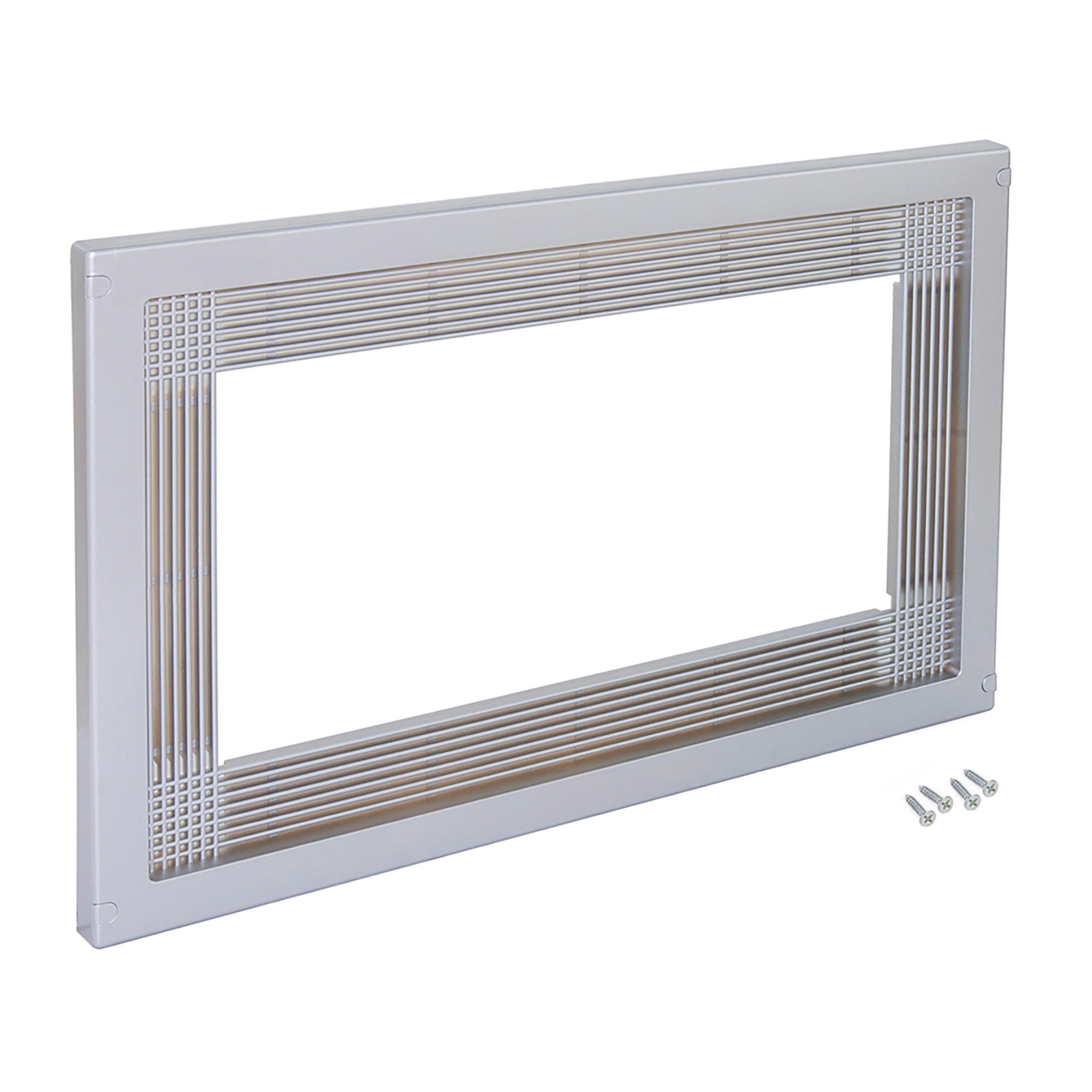 MIKROWELLENRAHMEN für den Einbau in Küchenzeilen, Modul 600mm, 600x400mm, Kunststoff, grau lackiert - Silberfarben, Kunststoff (60/40/3cm) - EMUCA