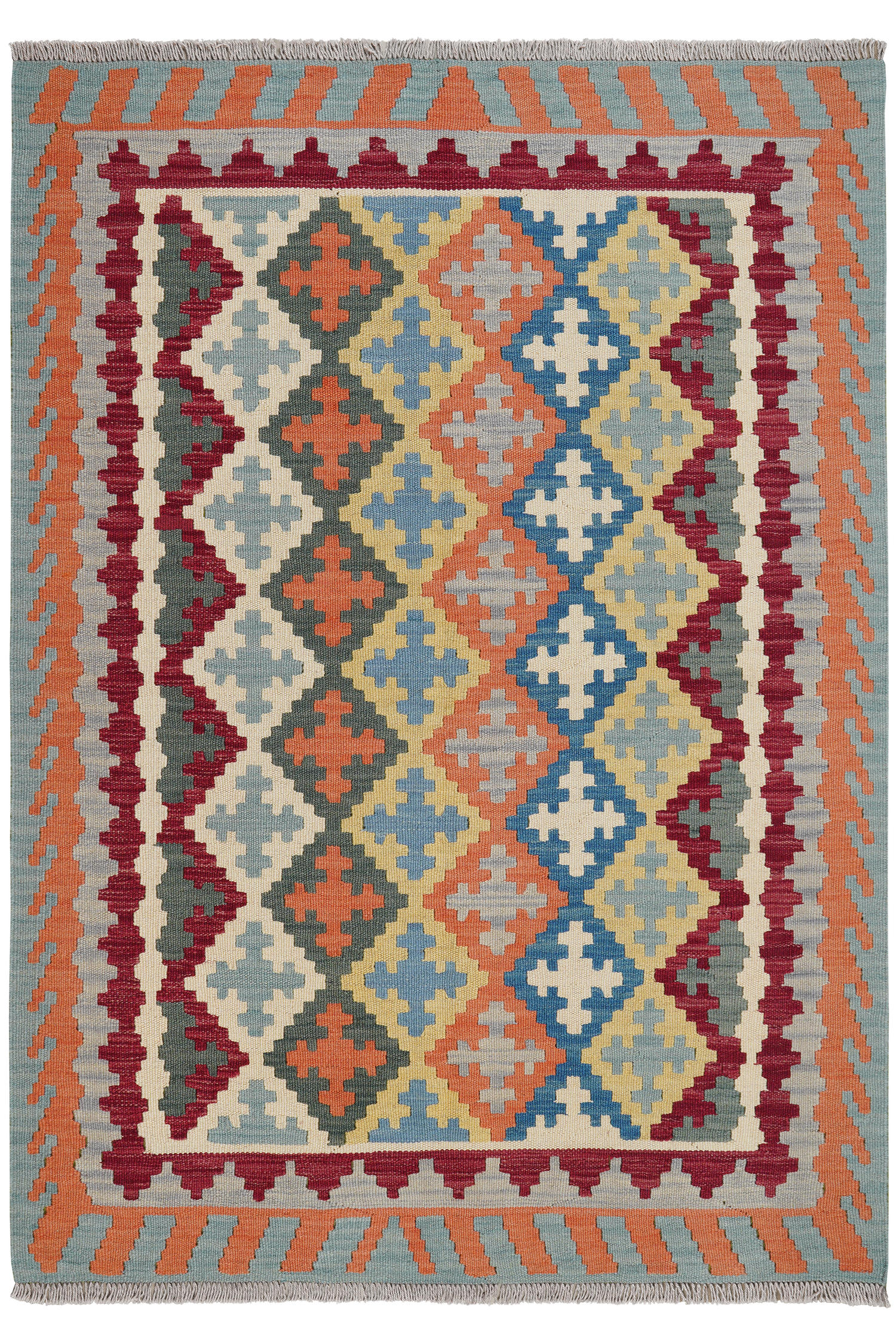 HANDWEBTEPPICH Kelim Gashgai Mehrfarbig 178/128 cm Schurwolle - Multicolor, Textil (128/178cm) - Looma