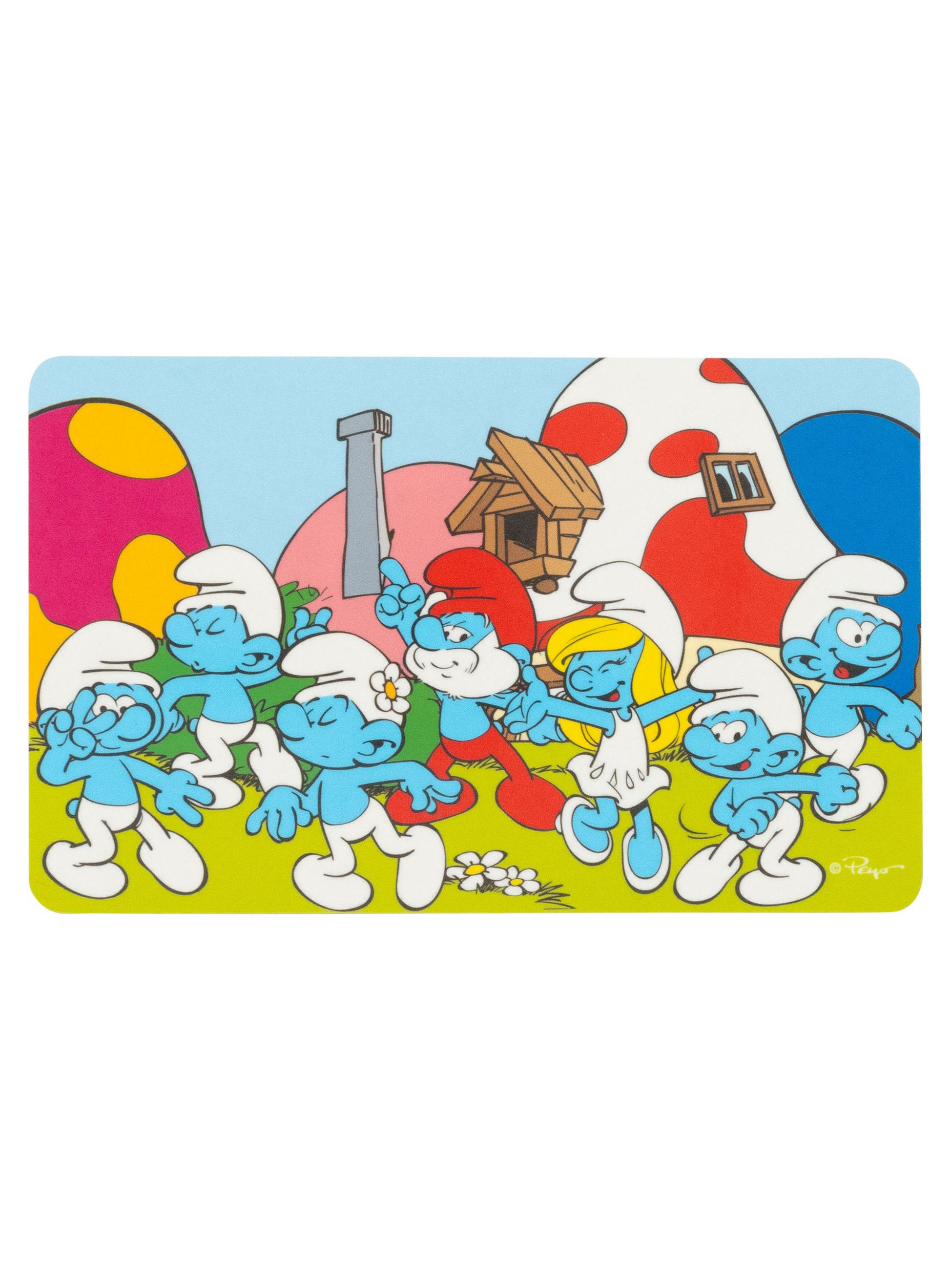 BRETTCHEN Die Schlümpfe Schlumpfhausen Mehrfarbig 14,5 x 23,5 cm - Multicolor, Kunststoff (14.5/23.5cm) - United Labels