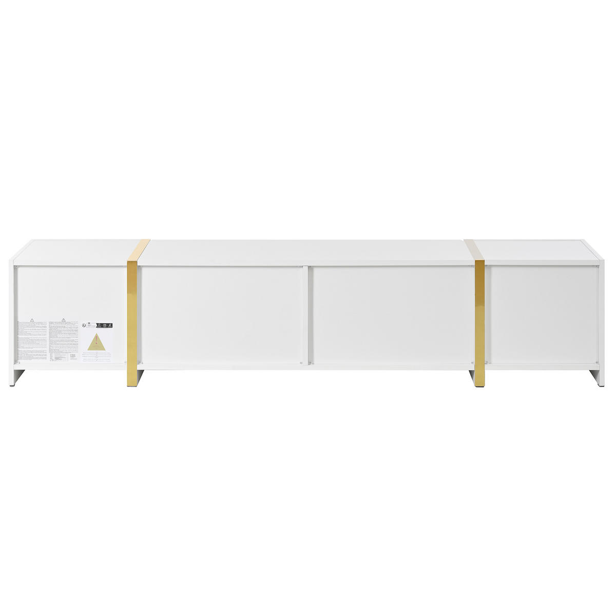 TV-ELEMENT 180/40/38 cm Weiß mit 4 Schubladen - Weiß, Holz (180/38/40cm) - Oxeza