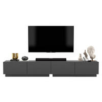 TV-LOWBOARD 2-er Set Enjoy Graphit Matt Loft 120 cm - Grau, Holzwerkstoff (240/37/35cm) - Meble Lindner