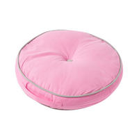 BODENKISSEN rund, rosa-grau, Ø 43/7 cm - Rosa, Textil (43/43/7cm) - Homescapes