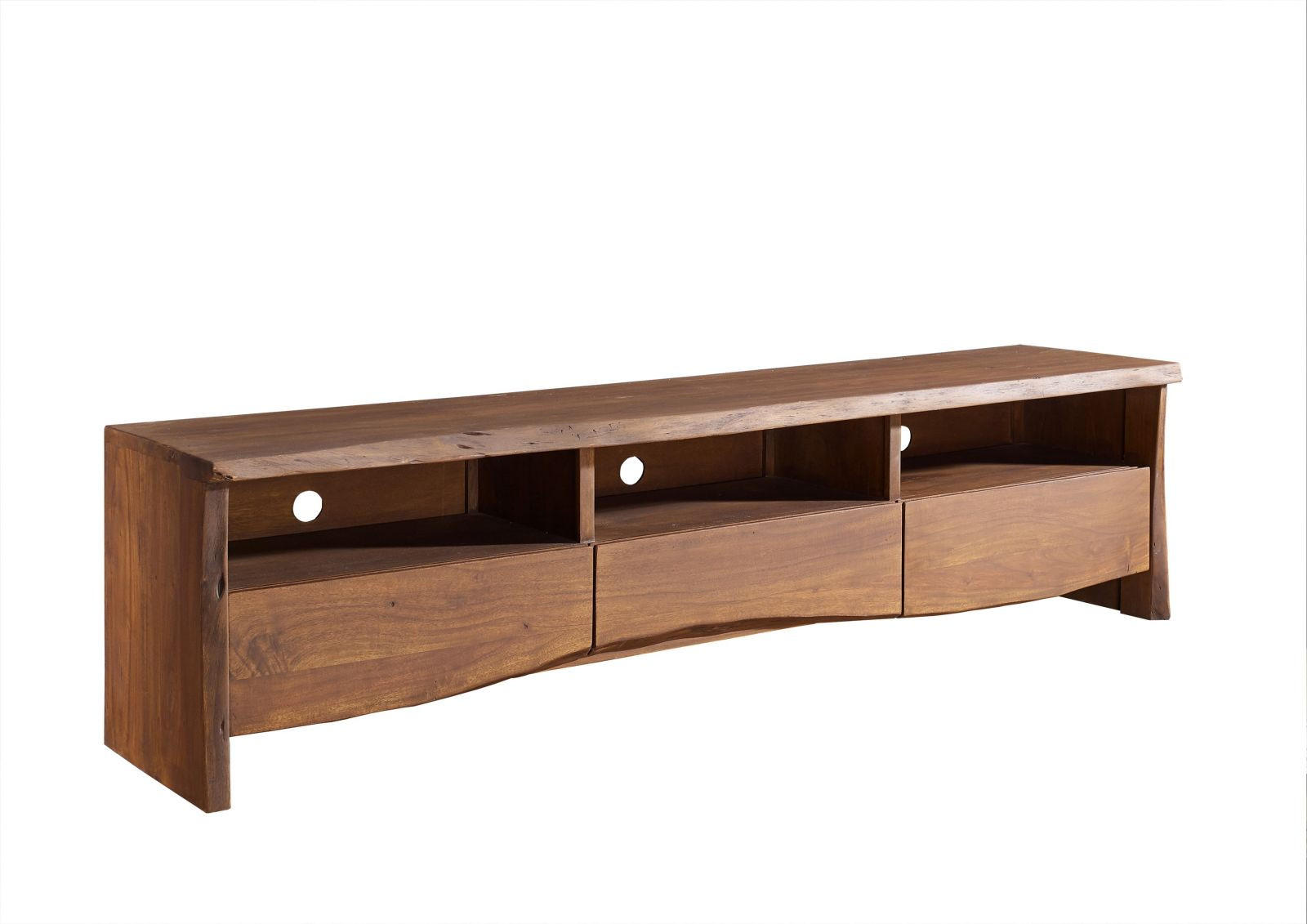 TV-BOARD Akazie 191x45x50 braun lackiert PURE ACACIA #209 - Braun, Holz (191/50/45cm) - Massivmoebel24