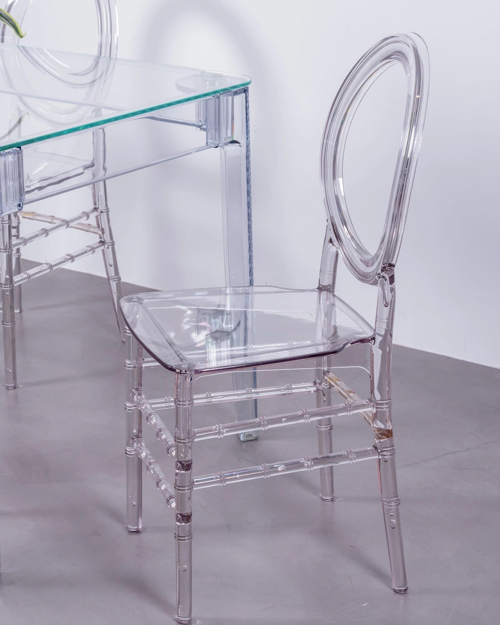STÜHL-SET 4 Stück Kunststoff Transparent - Transparent, Kunststoff (39/90/41cm) - Nest Dream