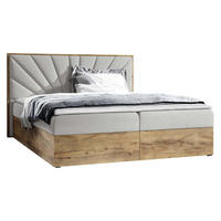 BOXBETT Wood 7 - Hellgrau, Holz/Textil (120/200cm) - MIRJAN24