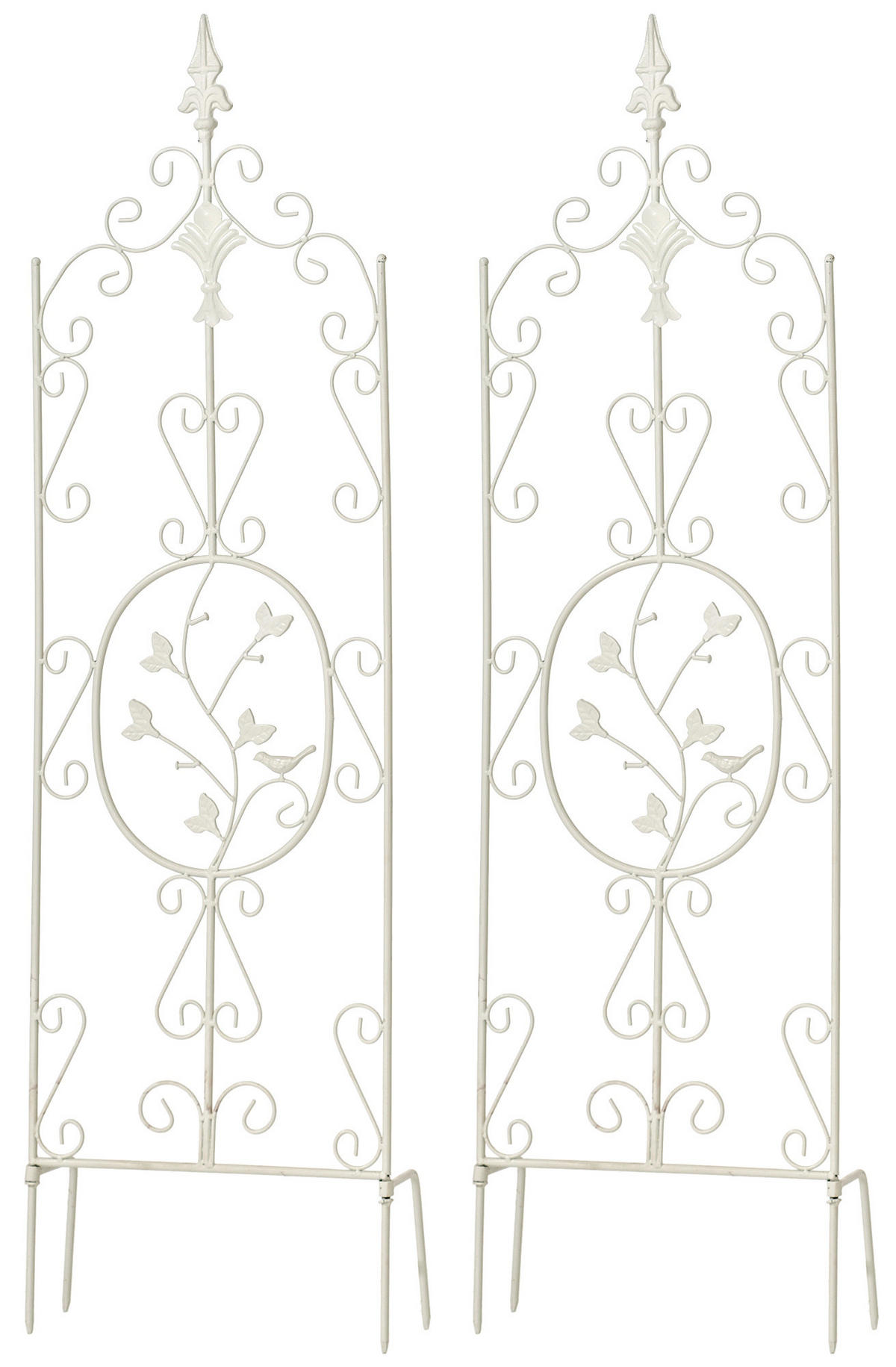 RANKGITTER 2er Set Metall weiß - Weiß, Metall (35/122/1cm) - CLP