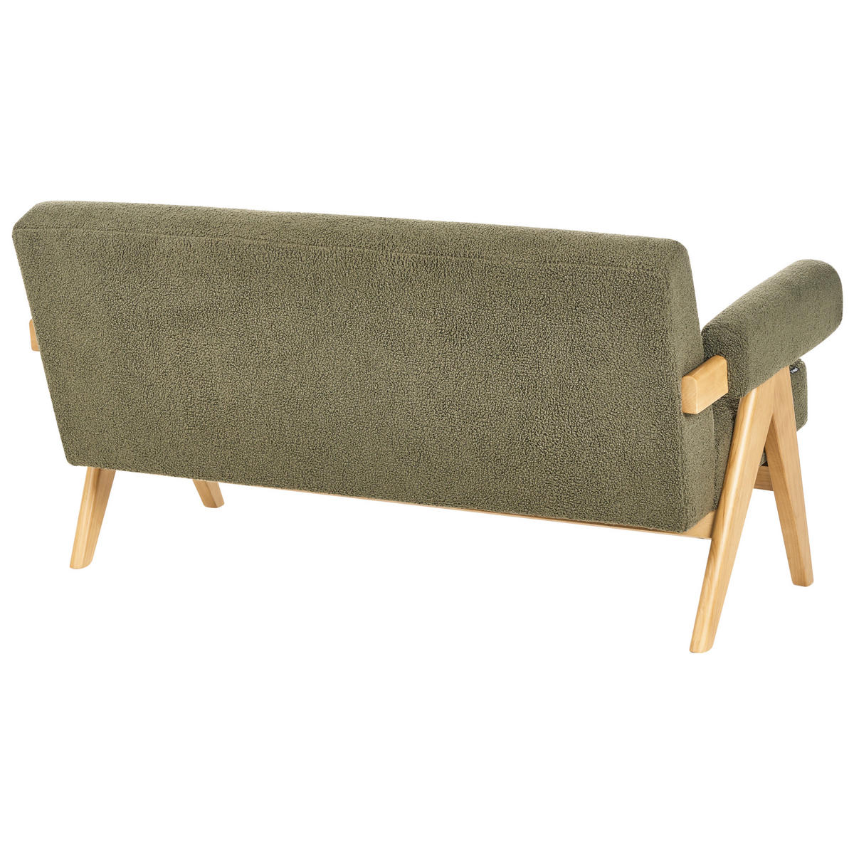 2-SITZER-SOFA Bouclé Grün/Hellbraun Tamre - Braun/Grün, Textil (148/79/78cm) - Beliani