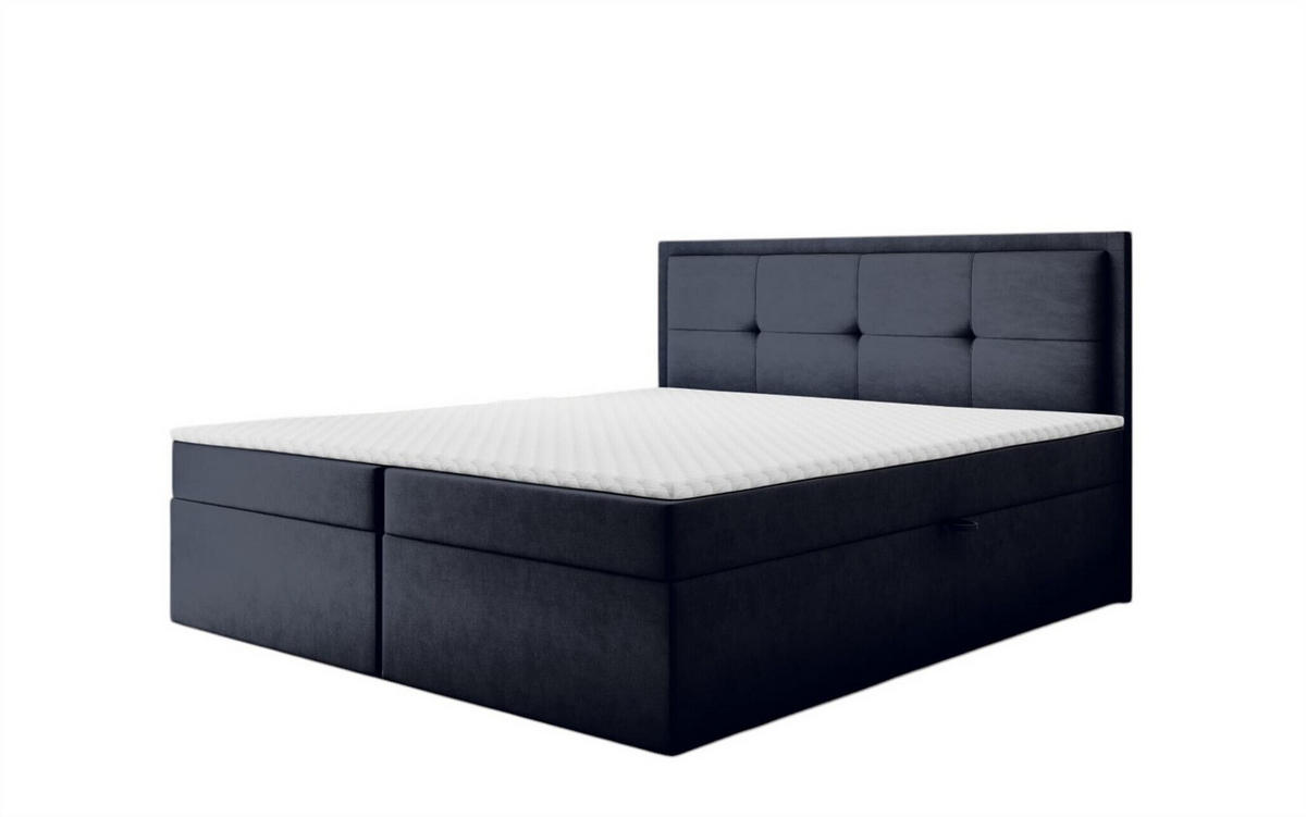 BOXBETT Degna - Schwarz, Holzwerkstoff/Textil (160/200cm) - Fun Möbel