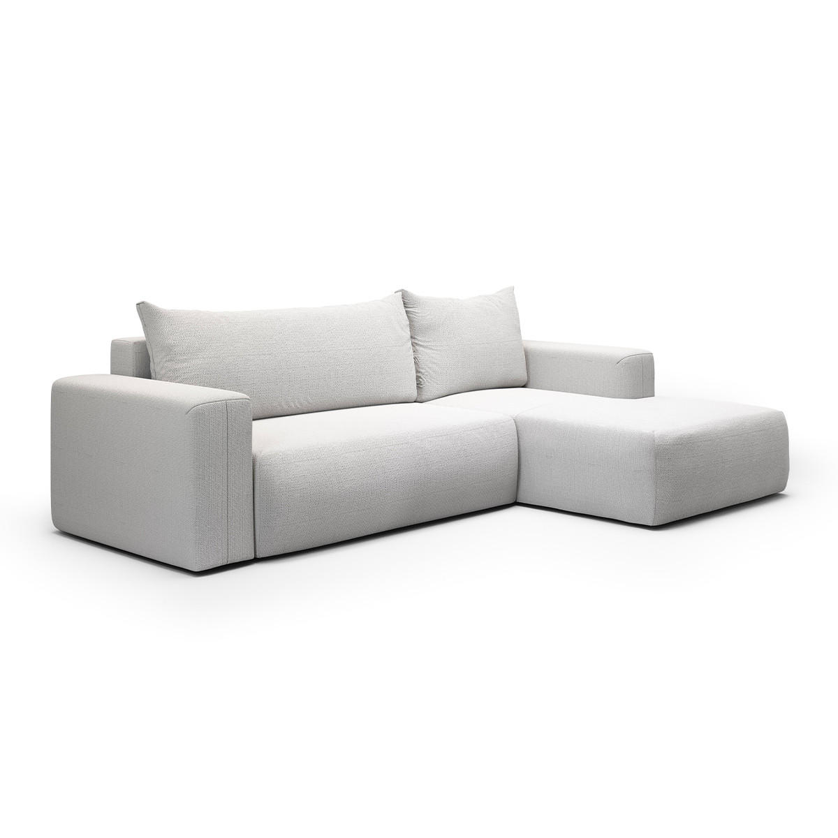 ECKSOFA Bliss 3 Sitzplätze Hellgrau - Grau, Holz (268/163cm) - Petits-meubles