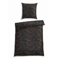 BETTWÄSCHESET Roan - Baumwollsatin - 2-teilig - 135 x 200 cm - Schwarz-Oliv - Olivgrün, Textil (135/200cm) - SCHIESSER