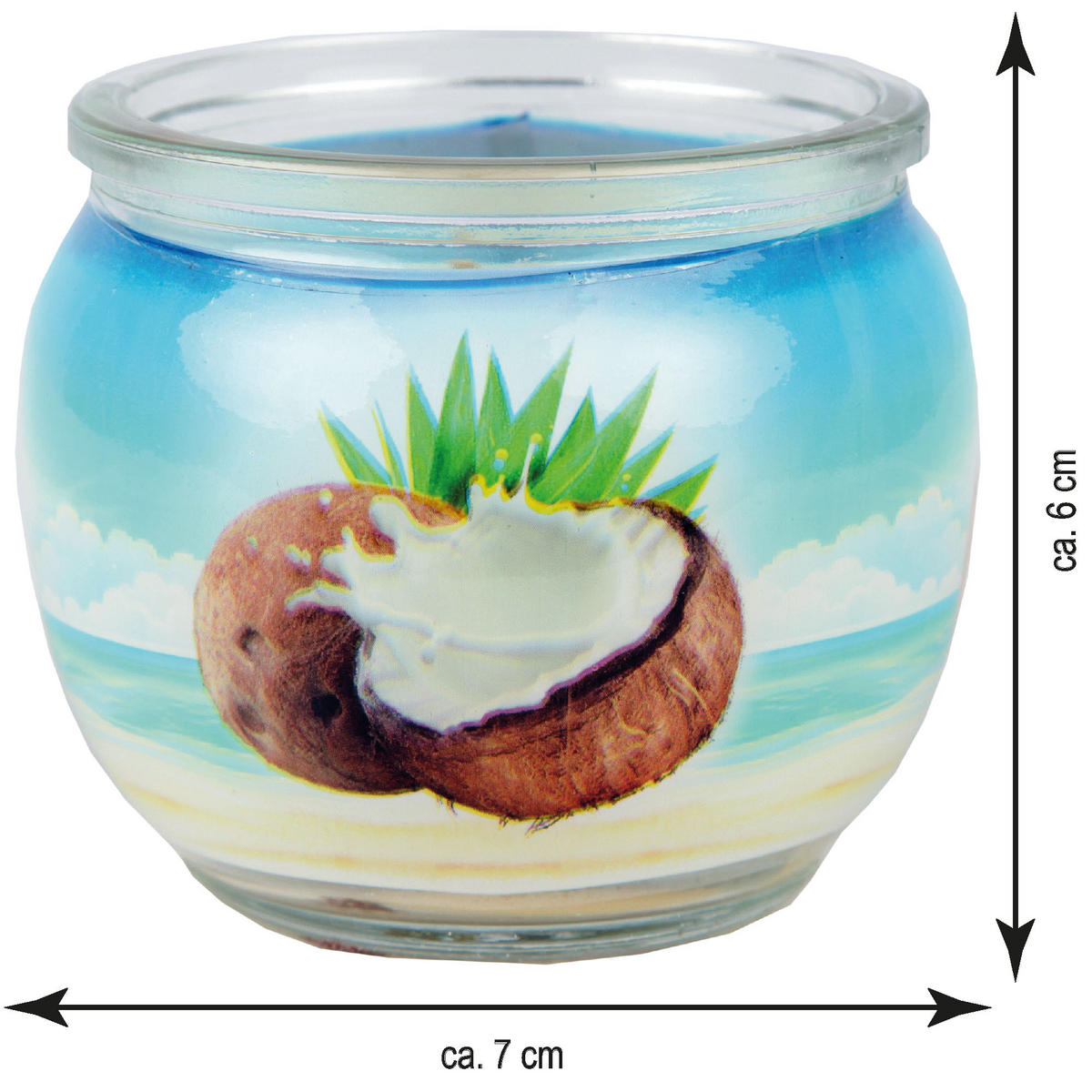 DUFTKERZE "Motiv" Kerze Raumduft Coconut - Creme, Naturmaterialien (7/6cm)