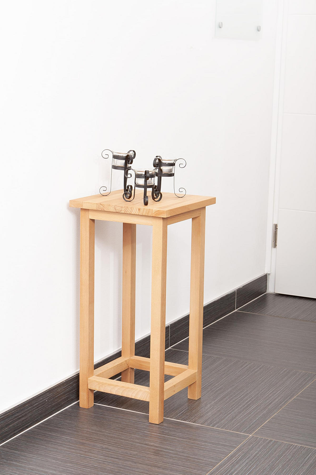 BLUMENSTÄNDER Siri Platte 2cm Buche 30x30x60cm - Buchefarben, Holz (30/30/60cm) - DELUKE